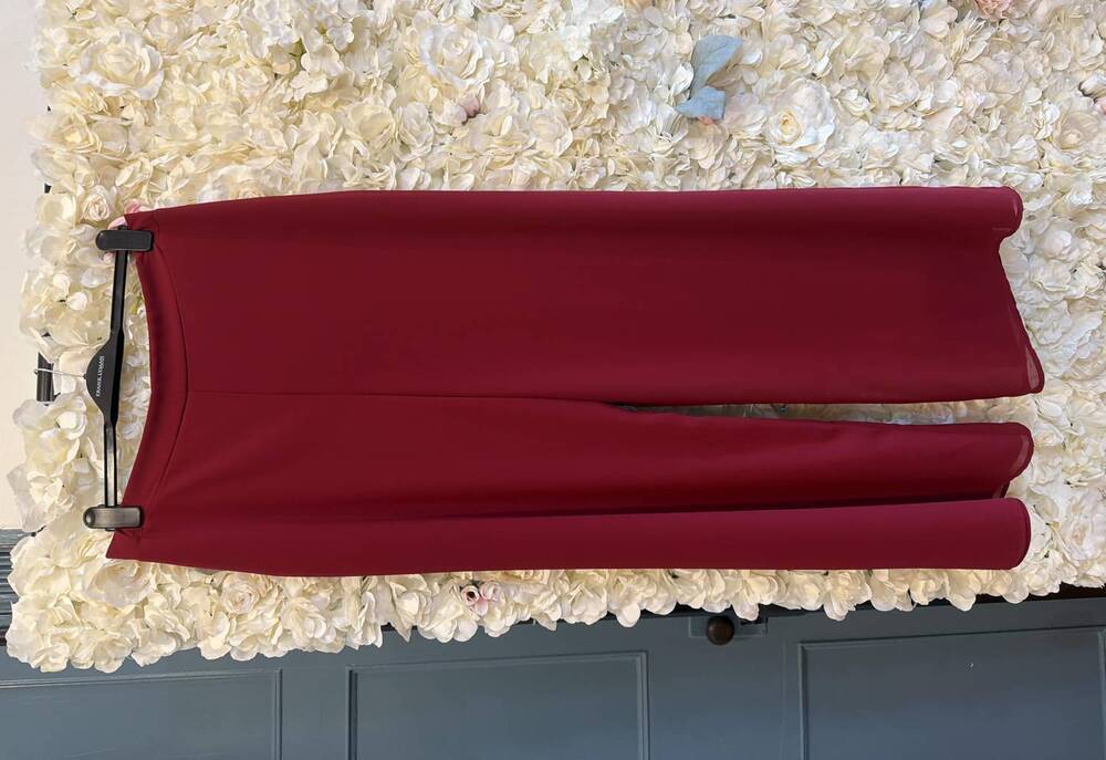NEW FRANK LYMAN women's pull-on wide leg pants in red